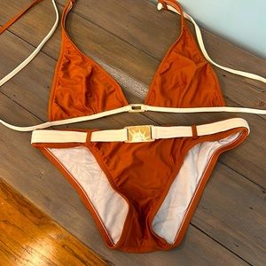 Vintage sixties style bikini Burnt orange medium